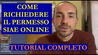 Come fare il permesso SIAE online  TUTORIAL COMPLETO DA SMARTPHONE [upl. by Ruthy]