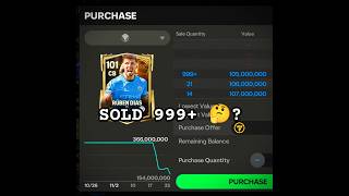 COMO VENDO JOGADOR COM 999 ORDENS 😲🔥 eafc24 fifamobile fifa fifa23 eafc shorts [upl. by Yrocej]