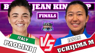 🔴LIVE Paolini J vs Uchijima M • Billie Jean King Cup Japan vs Italy BJKCup Paolini Uchijima [upl. by Kinch]