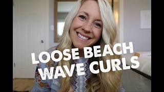 Hair Tutorial Loose Beach Waves with a Curling Wand [upl. by Zul]