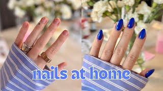 nails at home builder gel extensions  DND DC gel polish from Amazon [upl. by Esirtal168]