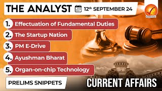 Current Affairs Today The Analyst 12 September 2024  Newspaper Analysis  Vajiram And Ravi [upl. by Dorice20]