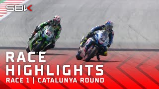 Rea amp Razgatlioglu battle behind winner Bautista in Barcelona Race 1 💥  CatalanWorldSBK [upl. by Fogel483]