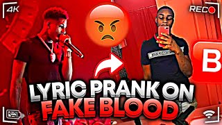 NBA YOUNGBOY  “BRING THE HOOK”  LYRIC PRANK ON FAKE BLOOD 😡 GONE WRONG 👀 [upl. by Rawlinson]