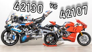 LEGO 42130 vs LEGO 42107  LEGO Comparison  42130 BMW M 1000RR  42107 Ducati Panigale V4R [upl. by Davenport553]