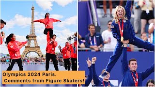 Olympics 2024 Paris Awarding for figure skatersComments from figure skaters at the 2024 Olympics [upl. by Hterag]