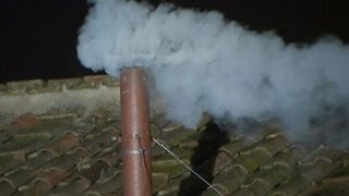 New Pope Selected White Smoke Pours from Sistine Chapel Bells Ring in Vatican City  VIDEO [upl. by Ellenid918]