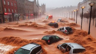 Storm Bert UK  River Irwell overflowed Hebden Bridge Todmorden and Yorkshire hit by flash flood [upl. by Ailehc868]