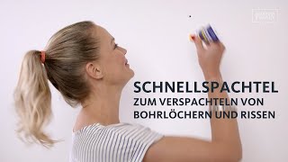 Spachteln für Anfänger  Schnellspachtel Ausbesserungsfarbe Polarweiss [upl. by Mccafferty]