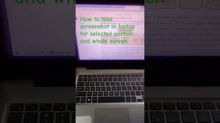 How to take screenshot in laptop for selected portion amp whole screen fullscreen displaypictures [upl. by Ynaffets]