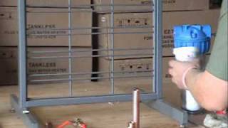 Installation of tankless water heater Tips on soldering copper and teflon tape [upl. by Eugaet]