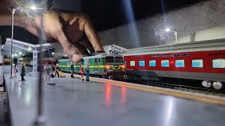 Night scene of Indian Railways Station Model ● Train Announcement At Station [upl. by Naihtniroc650]