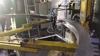 Slewing bearing ring induction hardening [upl. by Naujd]