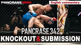 PANCRASE342 KNOCKOUTS amp SUBMISSIONS with English commentary [upl. by Nirel65]