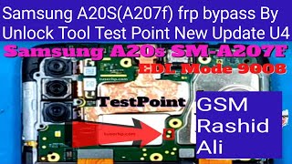 Samsung A20SA207f frp bypass By Unlock Tool Test Point Android 11 12 New Update U2 U3 U4 U5 [upl. by Peppi]