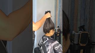 Layered Haircut DIY  Layered Haircut Tutorial shorts [upl. by Adnahsal]