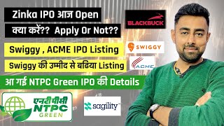 NTPC Green IPO Details  Zinka IPO आज Open  Niva Bupa IPO  Swiggy IPO Listing  Jayesh Khatri [upl. by Cade]