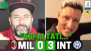 MILAN INTER 03  MILANISTI IN LACRIME “NON SONO FORTI LORO SIAMO SCARSI NOI…”  TIFOSIAMO [upl. by Rebbecca]