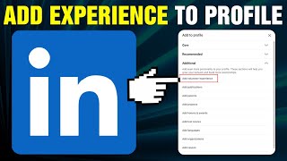 How To Add Experience In Linkedin Profile Full Guide [upl. by Athalee]