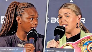 HEATED  Claressa Shields vs Savannah Marshall • FULL PRESS CONFERENCE • Sky Sports Boxing [upl. by Nnoryt]