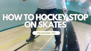 How to Hockey Stop on Quad Skates For Roller Derby [upl. by Ozkum]