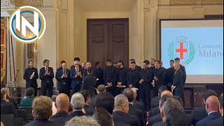 Ambrogino dOro i giocatori dellInter vengono premiati dal Sindaco Sala [upl. by Roselani825]