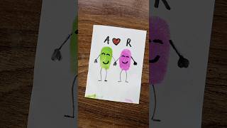 Making finger paint together💚💖 art paint couplegoals giftideas cute [upl. by Arataj]