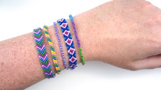 How to Make Friendship Bracelets  5 Ways for Beginners [upl. by Dymphia540]