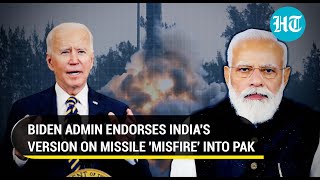 US makes statement on Indian missile landing in Pak Endorses Modi govts accidental version [upl. by Oznerol]