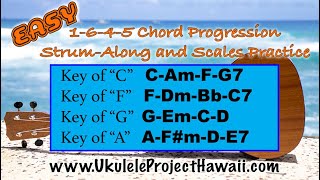 EASY UKULELE StrumAlong and Scales Practice [upl. by Denise]