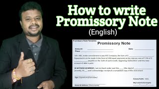 How to write Promissory Note  English [upl. by Nickolas554]