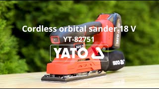 YT82751 18V Cordless Orbital Sander 90x187mm Body OnlyYATOPOWER TOOLSHAMMERDRILLCORDLESS [upl. by Adihsar]