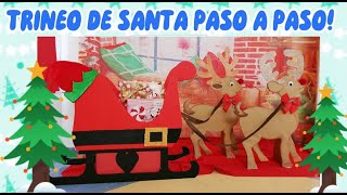 cómo hacer un TRINEO NAVIDEÑO DE SANTA DE CARTÓN así lo hice Te lo enseño PASOAPASO [upl. by Fidelas]