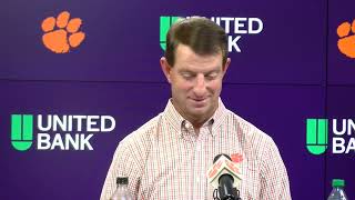 Dabo Swinney on Tyler Brown redshirt more injury updates [upl. by Ednargel27]