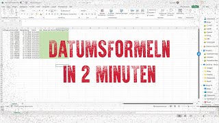 Excel Jahr Monat Kalenderwoche und Wochentag in 2 Minuten [upl. by Isidoro]