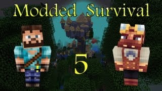 Minecraft Modded Survival Ep5  Twilight Forest [upl. by Nairadas]