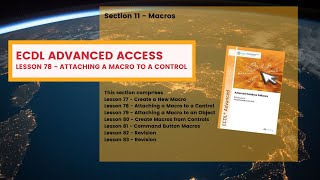 ECDL Advanced ACCESS Lesson 78 Attaching a Macro to a Control [upl. by Koenraad]