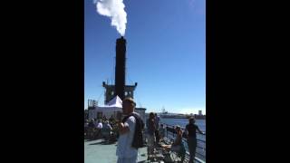 Portland Steamer Paddle Tug Boat Whistle Blow [upl. by Vincenty]