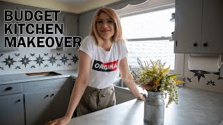 Budget Modern Farmhouse Kitchen Makeover w Chalk Paint [upl. by Assennev]