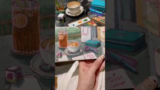 Unboxing Lamy Safari Candy Aquamarine ☕️ art watercolor drawing lamypen sketch hansuart lamy [upl. by Broddy]