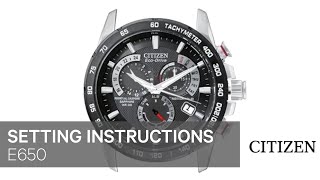 Citizen Watch Setting Instruction — E650 [upl. by Rhtaeh91]