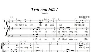 TRỜI CAO HỠI  THẾ THÔNG  Trình bày Cđ Sao Mai [upl. by Eanrahc]