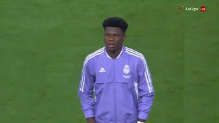 Aurelien Tchouameni Real Madrid DEBUT vs Barcelona 202223 ⚪ [upl. by Eimat]