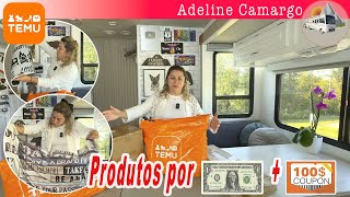 Abrindo os recebidos da Temu muitas coisas úteis para o motorhome [upl. by Kaczer659]