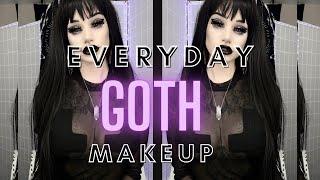 Everyday GothAlt Makeup Routine  NEW FAVE BLACK LIPSTICK [upl. by Nayek800]