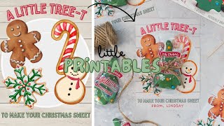 How To Make A Little Printables Christmas Tree Treat Plate Card [upl. by Luahs]