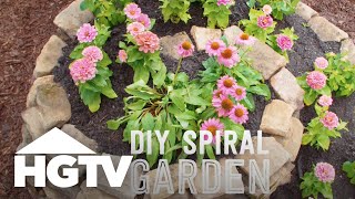 Way to Grow How to Make a Spiral Garden  HGTV [upl. by Novonod607]