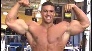 Bodybuilder Matt Burzacott works pecs [upl. by Deb]