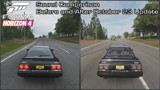 Forza Horizon 4  Nissan Skyline GTSR R31 Sound Comparison  Before and After October 23 Update [upl. by Enrobialc]