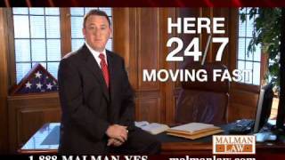 Malman Law Chicago Car Accident Lawyer  TV Commercial [upl. by Nedrob]